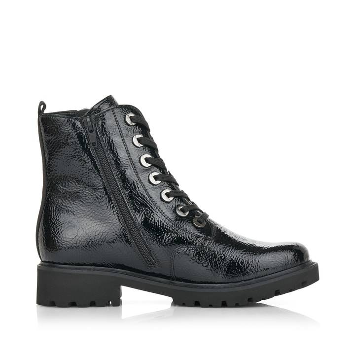 Remonte Artikelnummer D8671-02 remonte Damen Schnürstiefel mattschwarz Fabrikverkauf