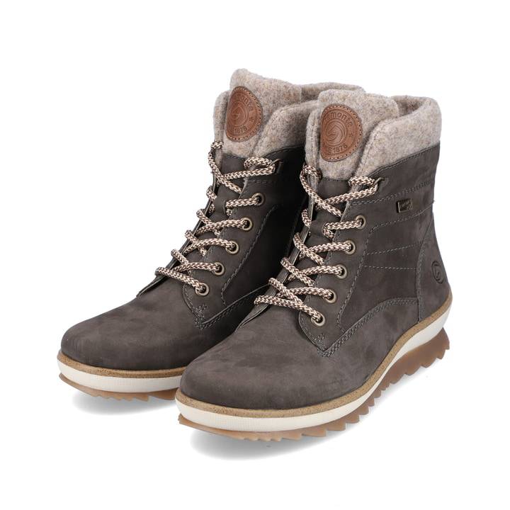 Remonte Artikelnummer R8477-46 remonte Damen Schnürstiefel asphaltgrau