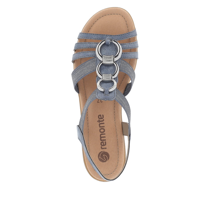 Remonte Artikelnummer R3605-12 remonte Damen Riemchensandalen schieferblau-silber Schlussverkauf