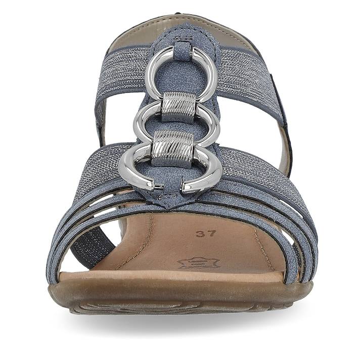 Remonte Artikelnummer R3605-12 remonte Damen Riemchensandalen schieferblau-silber Schlussverkauf