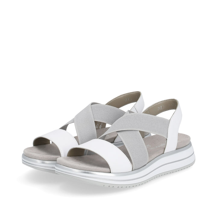 Remonte Artikelnummer D1J50-80 remonte Damen Riemchensandalen graphitgrau-reinweiß