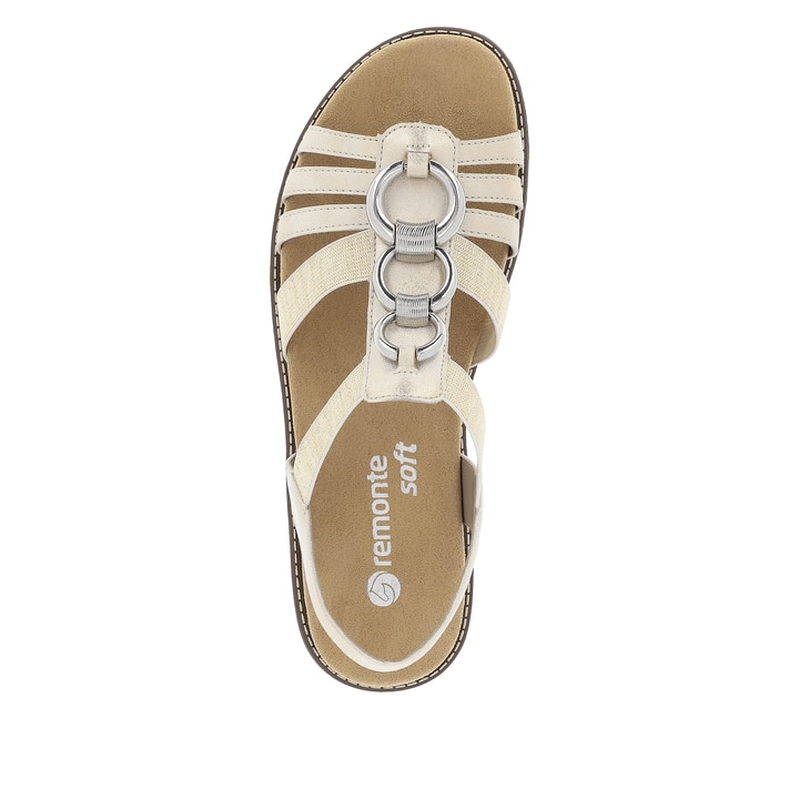 Remonte Artikelnummer D2073-60 remonte Damen Riemchensandalen cremebeige-silber Günstiger Verkauf
