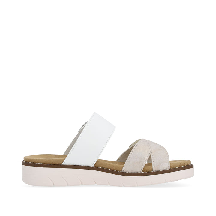 Remonte Artikelnummer D2048-90 remonte Damen Pantoletten metallicrosé-lilienweiß Schlussverkauf