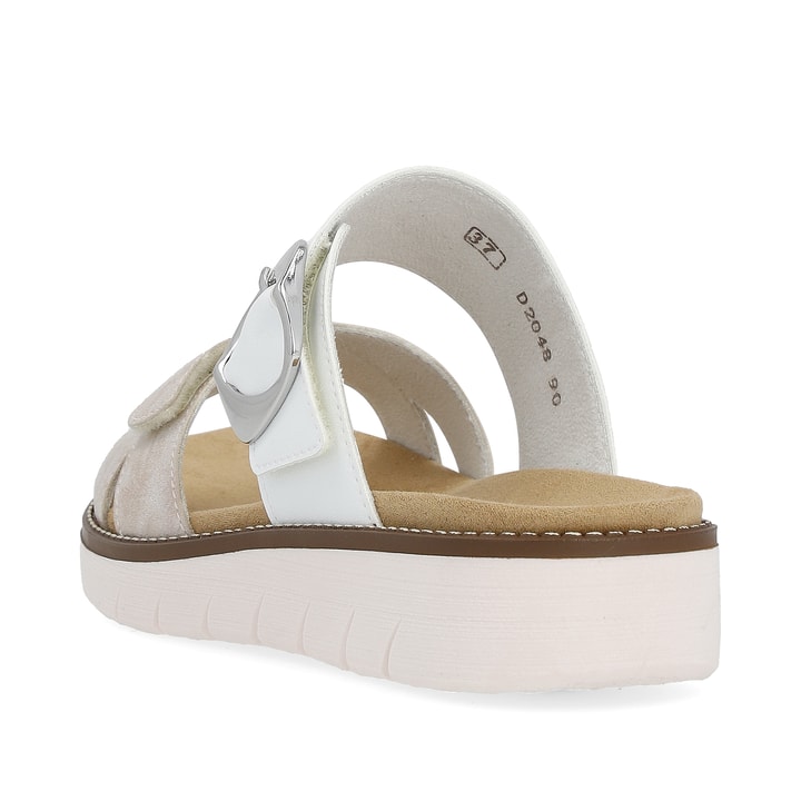 Remonte Artikelnummer D2048-90 remonte Damen Pantoletten metallicrosé-lilienweiß Schlussverkauf