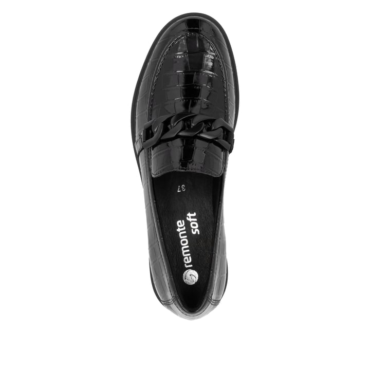 Remonte Artikelnummer D1U00-00 remonte Damen Loafers glanzschwarz Günstiger Verkauf