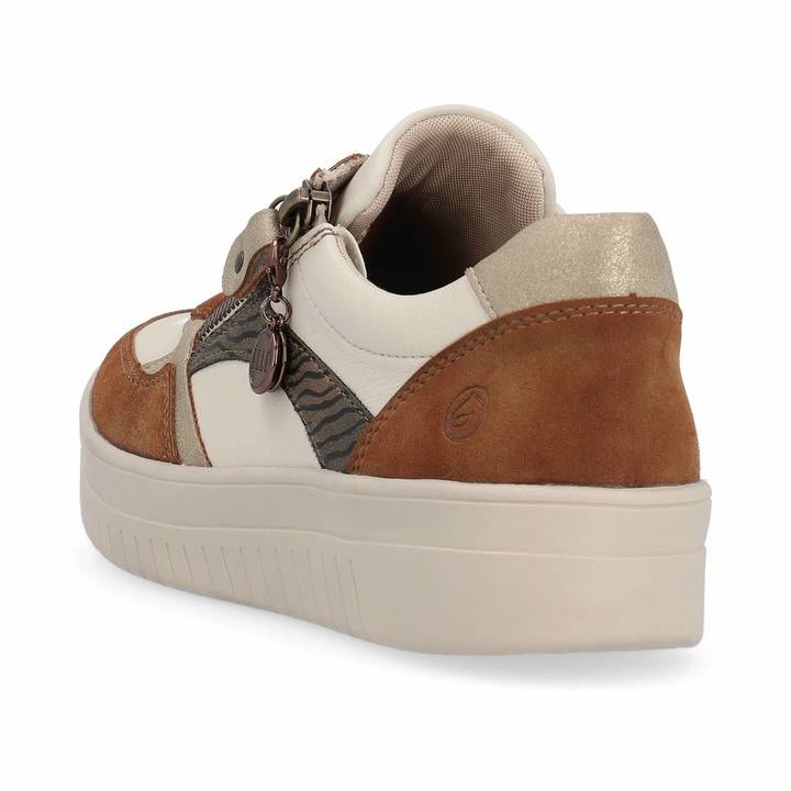 Remonte Artikelnummer D0J01-24 remonte Damen Sneaker nougatbraun-weiß Günstiger Verkauf