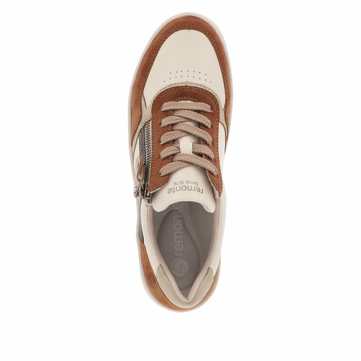 Remonte Artikelnummer D0J01-24 remonte Damen Sneaker nougatbraun-weiß Günstiger Verkauf