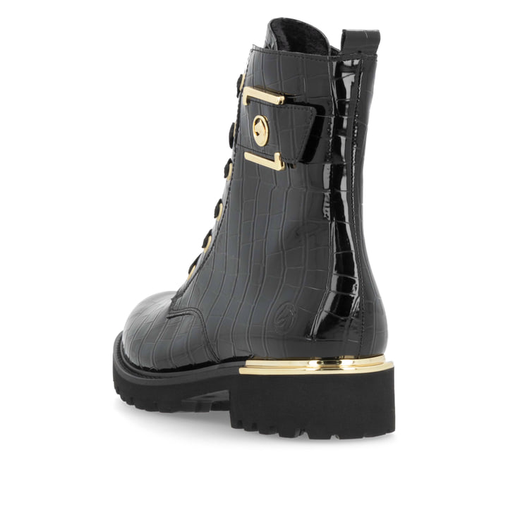 Remonte Artikelnummer D8683-00 remonte Damen Schnürstiefel lackschwarz Riesige Ersparnisse