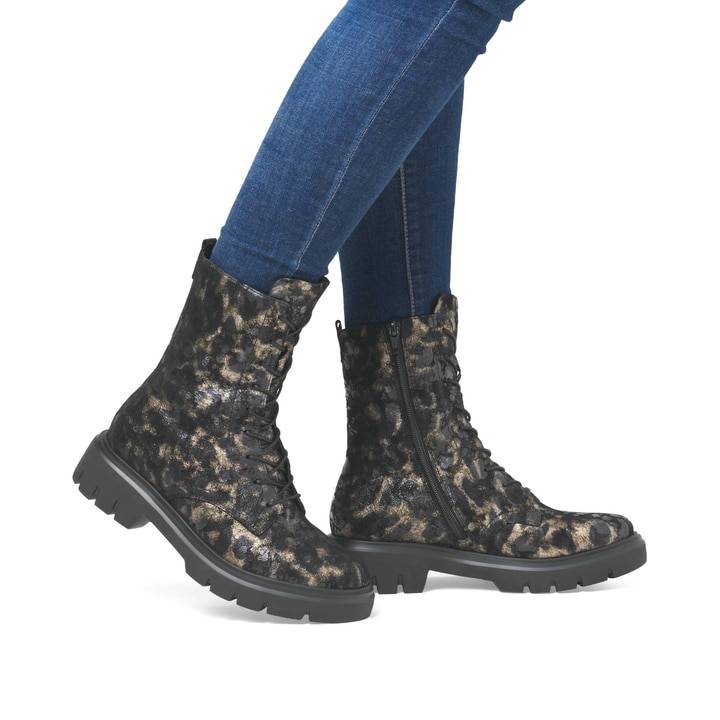 Remonte Artikelnummer D1W72-03 remonte Damen Schnürstiefel tiefschwarz-holzbraun Blitzverkäufe