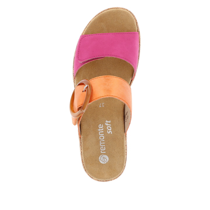 Remonte Artikelnummer R6858-38 remonte Damen Pantoletten apricot-magenta im Angebot