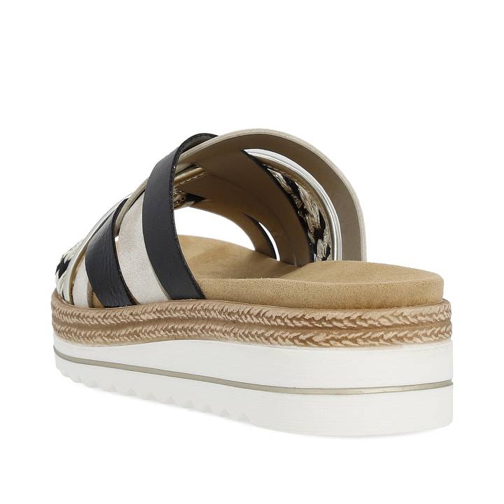 Remonte Artikelnummer D0Q50-02 remonte Damen Pantoletten schwarz-hellbeige Günstiger Verkauf