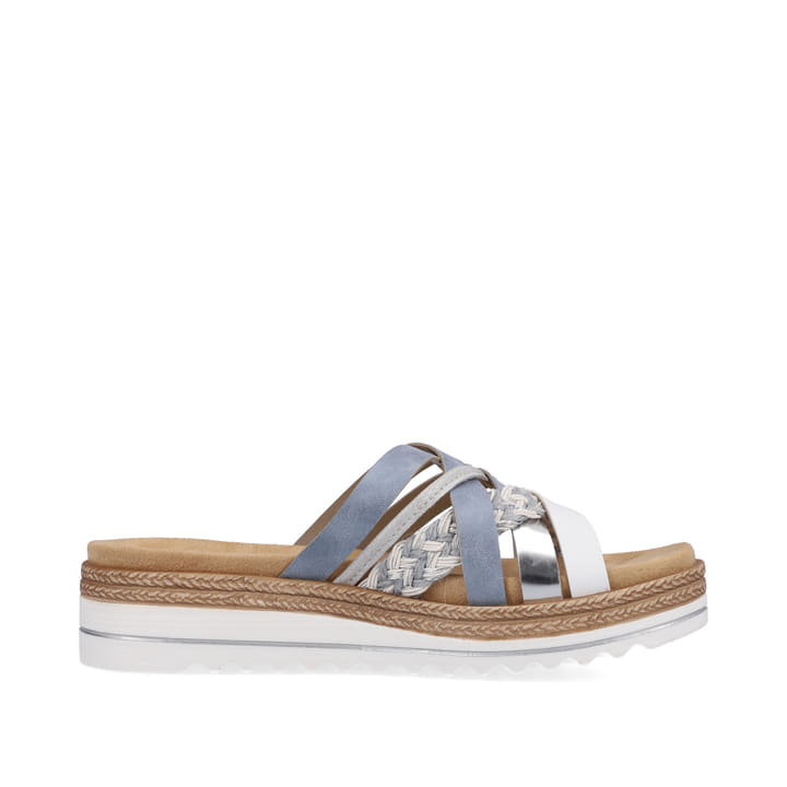 Remonte Artikelnummer D0Q50-12 remonte Damen Pantoletten pastellblau-metallic Günstiger Verkauf