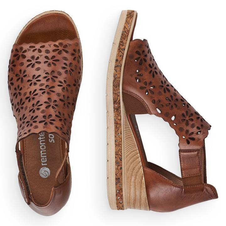 Remonte Artikelnummer D3056-24 remonte Damen Keilsandaletten nussbraun Outlet