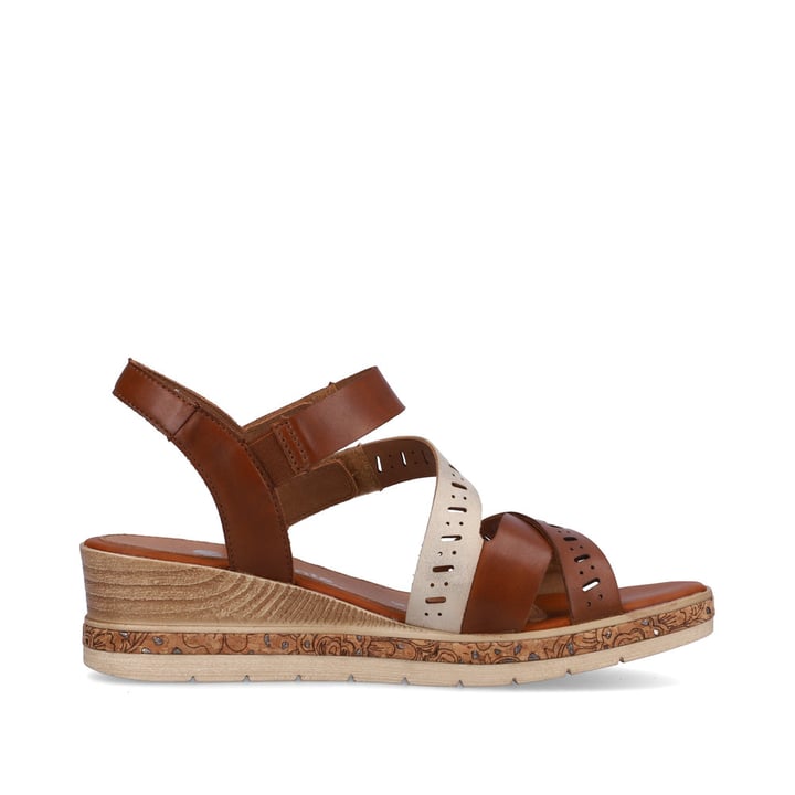 Remonte Artikelnummer D3064-24 remonte Damen Keilsandaletten nussbraun-cremeweiß Online