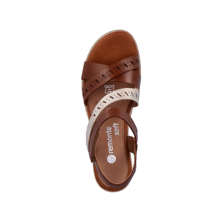 Remonte Artikelnummer D3064-24 remonte Damen Keilsandaletten nussbraun-cremeweiß Online