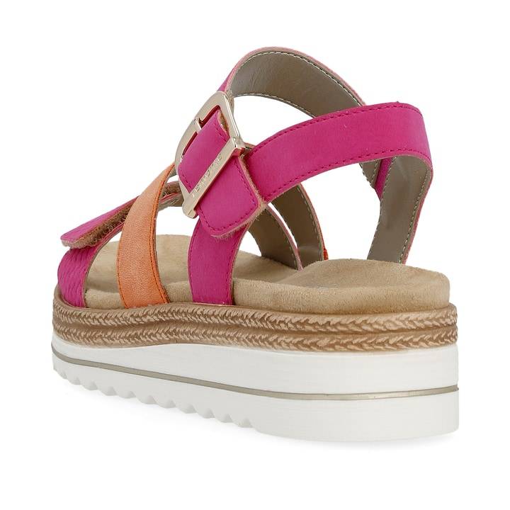 Remonte Artikelnummer D0Q55-31 remonte Damen Riemchensandalen magenta-rostorange Clearance-Verkauf