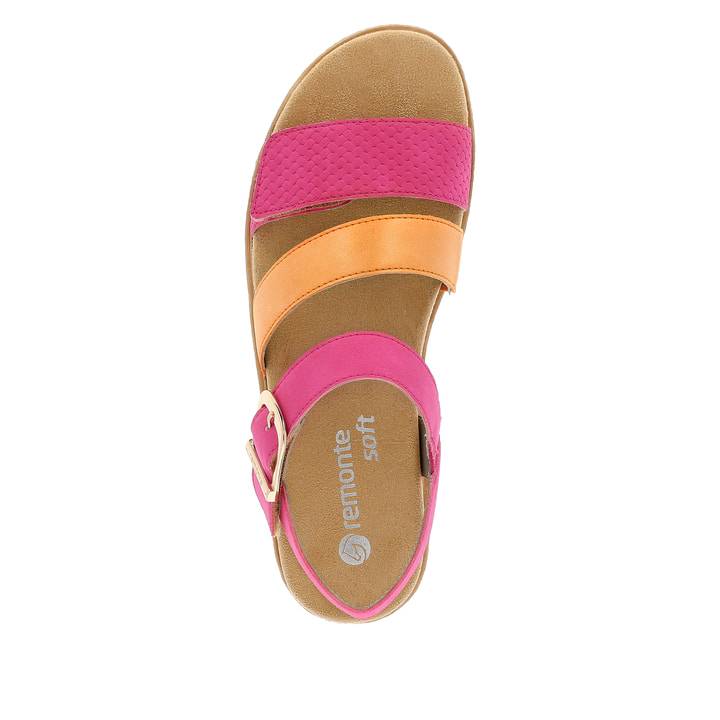 Remonte Artikelnummer D0Q55-31 remonte Damen Riemchensandalen magenta-rostorange Clearance-Verkauf