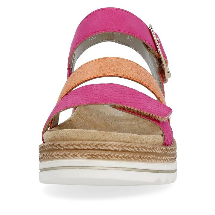Remonte Artikelnummer D0Q55-31 remonte Damen Riemchensandalen magenta-rostorange Clearance-Verkauf