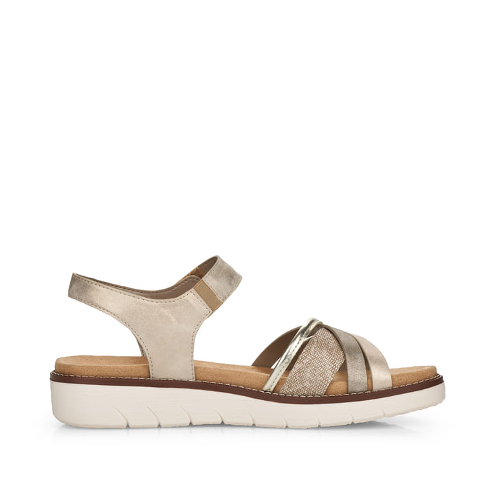 Remonte Artikelnummer D2058-90 remonte Damen Riemchensandalen hellbeige-metallic Günstiger Verkauf