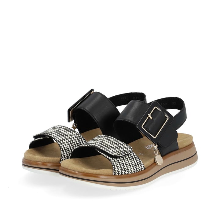 Remonte Artikelnummer D1J53-02 remonte Damen Riemchensandalen tiefschwarz-gestreift