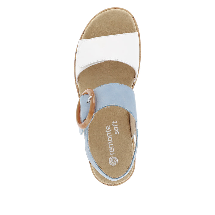 Remonte Artikelnummer R6853-10 remonte Damen Riemchensandalen babyblau-kristallweiß Verkauf