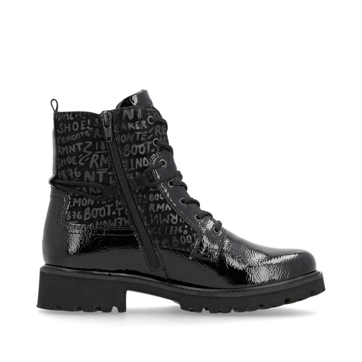 Remonte Artikelnummer D8659-03 remonte Damen Kurzstiefel lackschwarz Auslauf