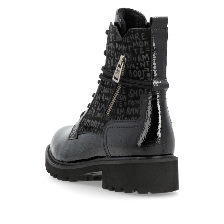 Remonte Artikelnummer D8659-03 remonte Damen Kurzstiefel lackschwarz Auslauf