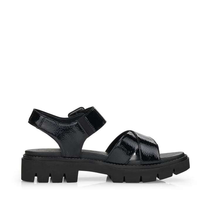 Remonte Artikelnummer D7950-01 remonte Damen Riemchensandalen glanzschwarz im Angebot