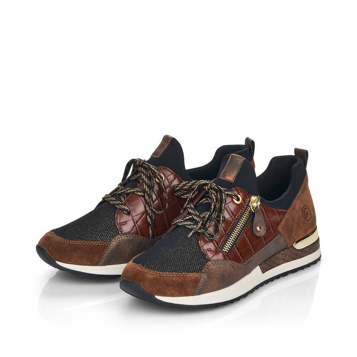 Remonte Artikelnummer R2529-25 remonte Damen Slipper nougatbraun-gold