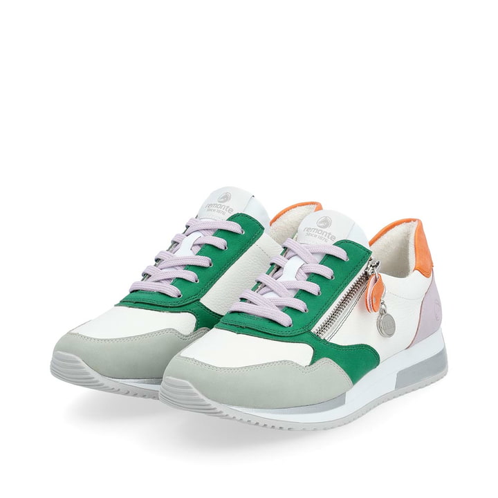 Remonte Artikelnummer D0H01-83 remonte Damen Sneaker weiß-grün-orange