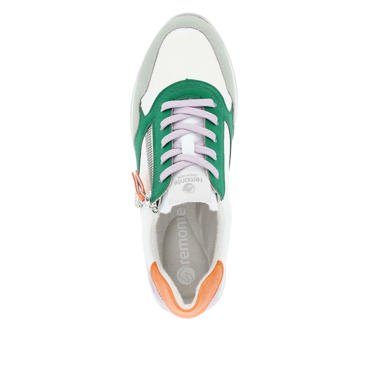 Remonte Artikelnummer D0H01-83 remonte Damen Sneaker weiß-grün-orange Outlet