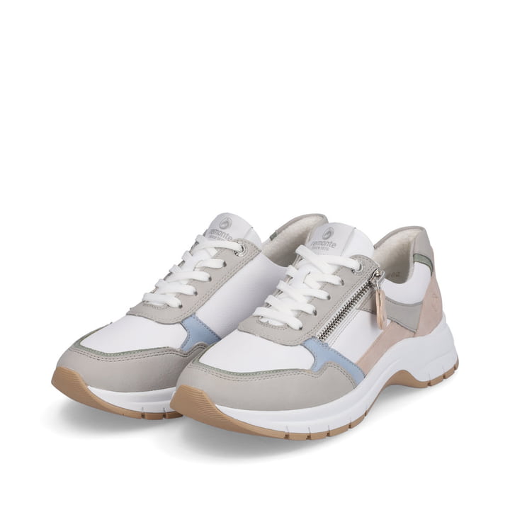 Remonte Artikelnummer D0G02-80 remonte Damen Sneaker reinweiß-altrosa-eisblau