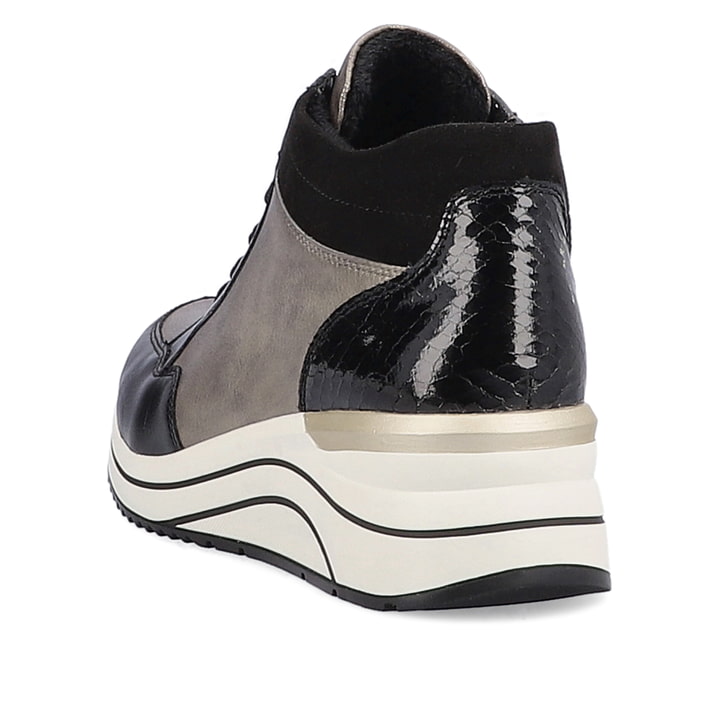 Remonte Artikelnummer D0T70-01 remonte Damen Sneaker mattschwarz-mondgrau Kauf eins, bekomm eins gratis