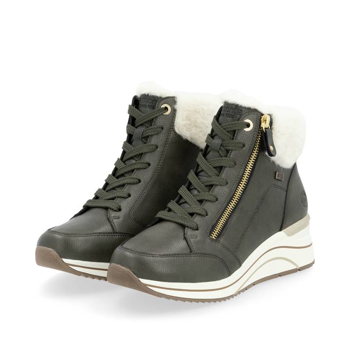 Remonte Artikelnummer D0T77-52 remonte Damen Schnürstiefel tannengrün