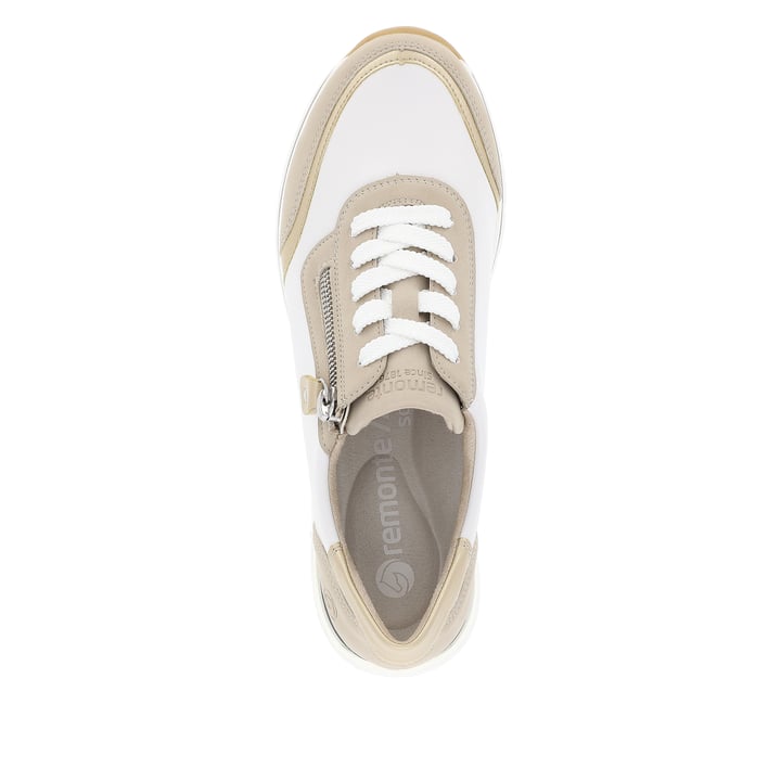 Remonte Artikelnummer R6709-80 remonte Damen Sneaker reinweiß-lehmbeige Fabrikverkauf