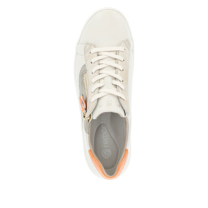 Remonte Artikelnummer D0J03-81 remonte Damen Sneaker altweiß-bronze-glutorange Vierteljährliche Förderung