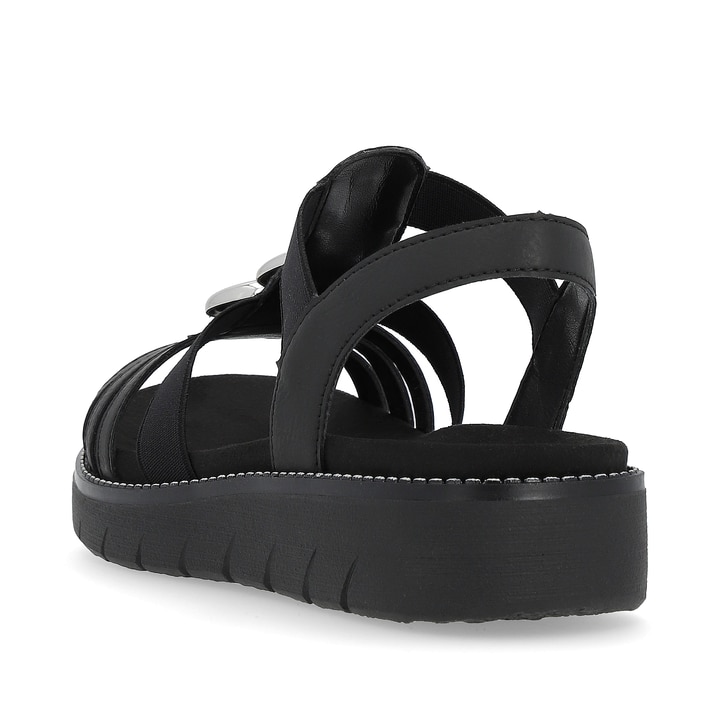 Remonte Artikelnummer D2073-02 remonte Damen Riemchensandalen nachtschwarz-silber Clearance-Verkauf