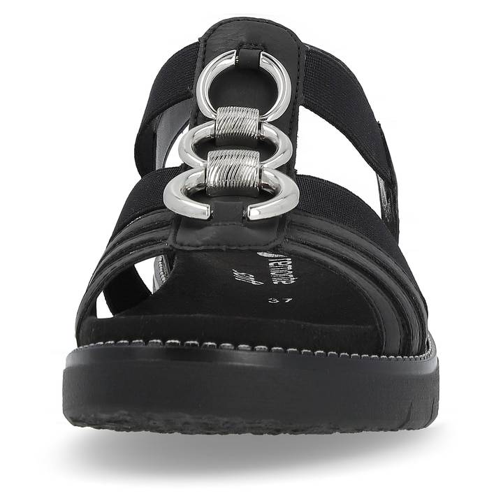 Remonte Artikelnummer D2073-02 remonte Damen Riemchensandalen nachtschwarz-silber Clearance-Verkauf