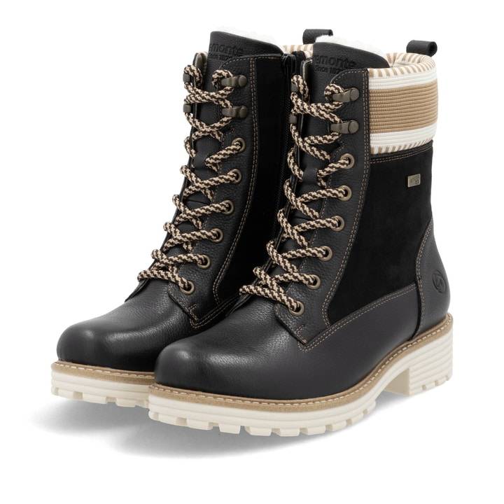 Remonte Artikelnummer D0W77-03 remonte Damen Schnürstiefel mitternachtsschwarz