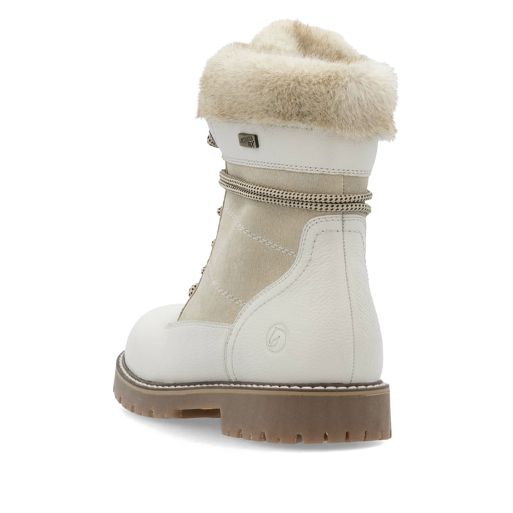 Remonte Artikelnummer D9381-80 remonte Damen Schnürstiefel perlweiß-hellbeige Schlussverkauf