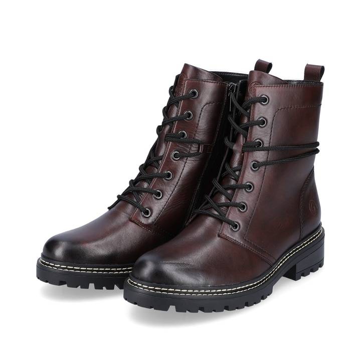 Remonte Artikelnummer D0B75-35 remonte Damen Schnürstiefel weinrot