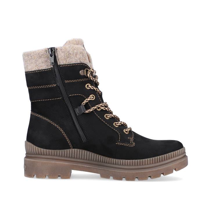 Remonte Artikelnummer D0C77-02 remonte Damen Schnürstiefel asphaltschwarz Top Angebot