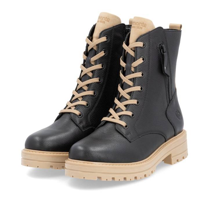 Remonte Artikelnummer D2287-03 remonte Damen Schnürstiefel mattschwarz-puder Bestseller