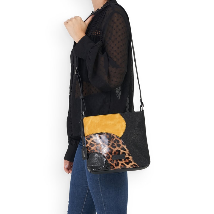 Remonte Artikelnummer Q0704-02 remonte Handtasche tiefschwarz-goldgelb Super Sparpreis
