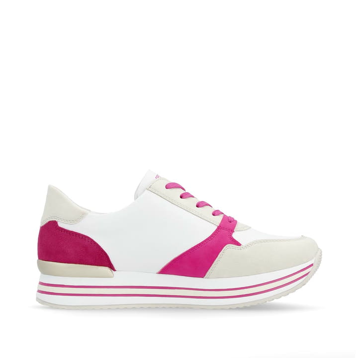 Remonte Artikelnummer D1323-80 remonte Damen Sneaker blütenweiß-fuchsia-orange Räumungsverkauf