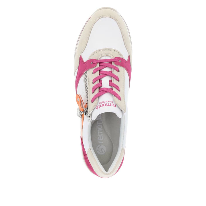 Remonte Artikelnummer D1323-80 remonte Damen Sneaker blütenweiß-fuchsia-orange Räumungsverkauf