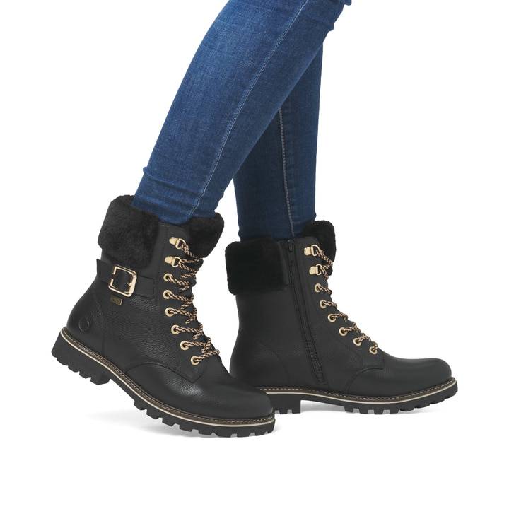 Remonte Artikelnummer D8481-02 remonte Damen Schnürstiefel tiefschwarz Saisonale Angebote