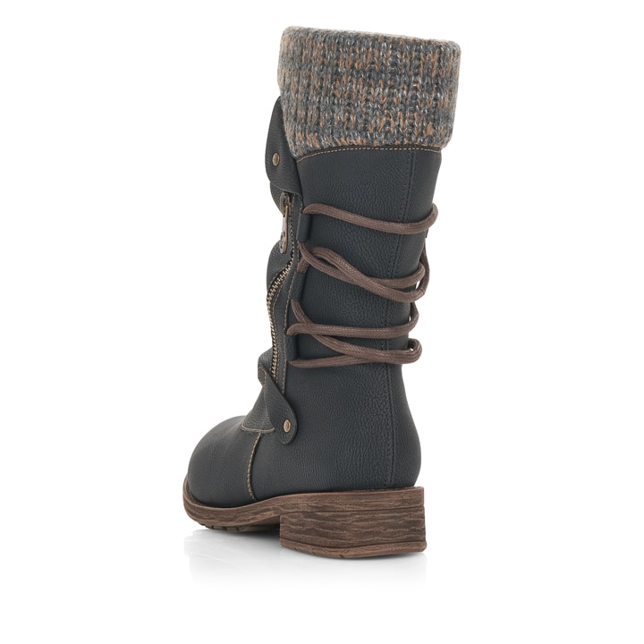 Remonte Artikelnummer D8070-01 remonte Damen Hochschaftstiefel tiefschwarz-grau Super Sparpreis