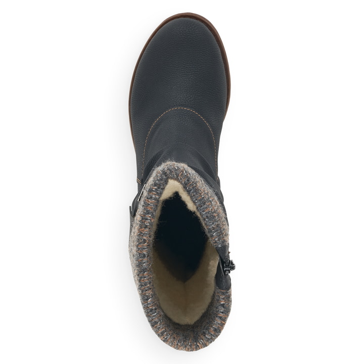 Remonte Artikelnummer D8070-01 remonte Damen Hochschaftstiefel tiefschwarz-grau Super Sparpreis