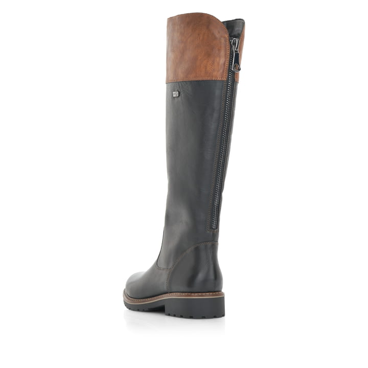 Remonte Artikelnummer R6581-02 remonte Damen Hochschaftstiefel nachtschwarz-nussbraun Letzte 3 Tage